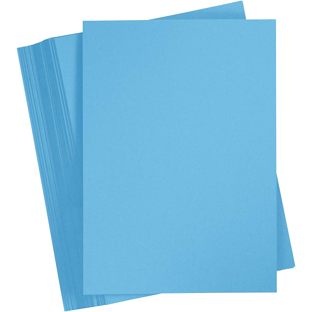 Carton coloré Creativ company, a4, feuille 210x297 mm, 180 gr, bleu, 100 feuilles 1 boîte