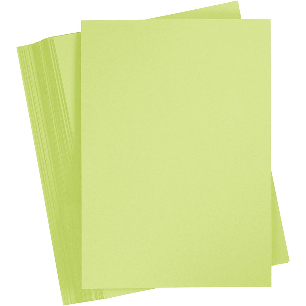 Carton coloré Creativ company, a4, feuille 210x297 mm, 180 gr, vert clair, 100 feuilles 1 boîte