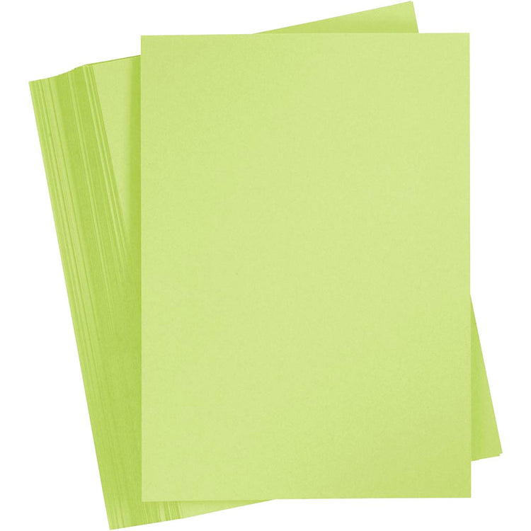 Carton coloré Creativ company, a4, feuille 210x297 mm, 180 gr, vert clair, 100 feuilles 1 boîte