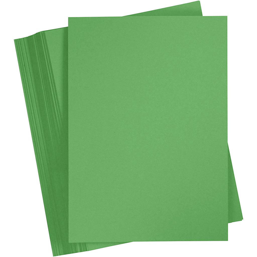 Carton coloré Creativ company, a4, feuille 210x297 mm, 180 gr, vert herbe, 100 feuilles 1 boîte