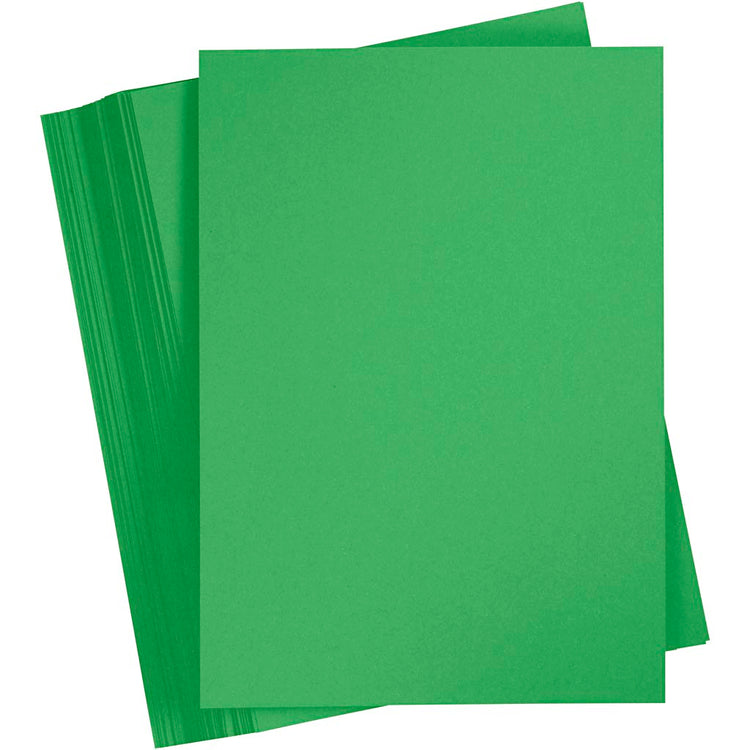 Carton coloré Creativ company, a4, feuille 210x297 mm, 180 gr, vert herbe, 100 feuilles 1 boîte