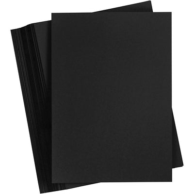 Carton coloré Creativ company, a4, feuille 210x297 mm, 180 gr, noir, 100 feuilles 1 boîte
