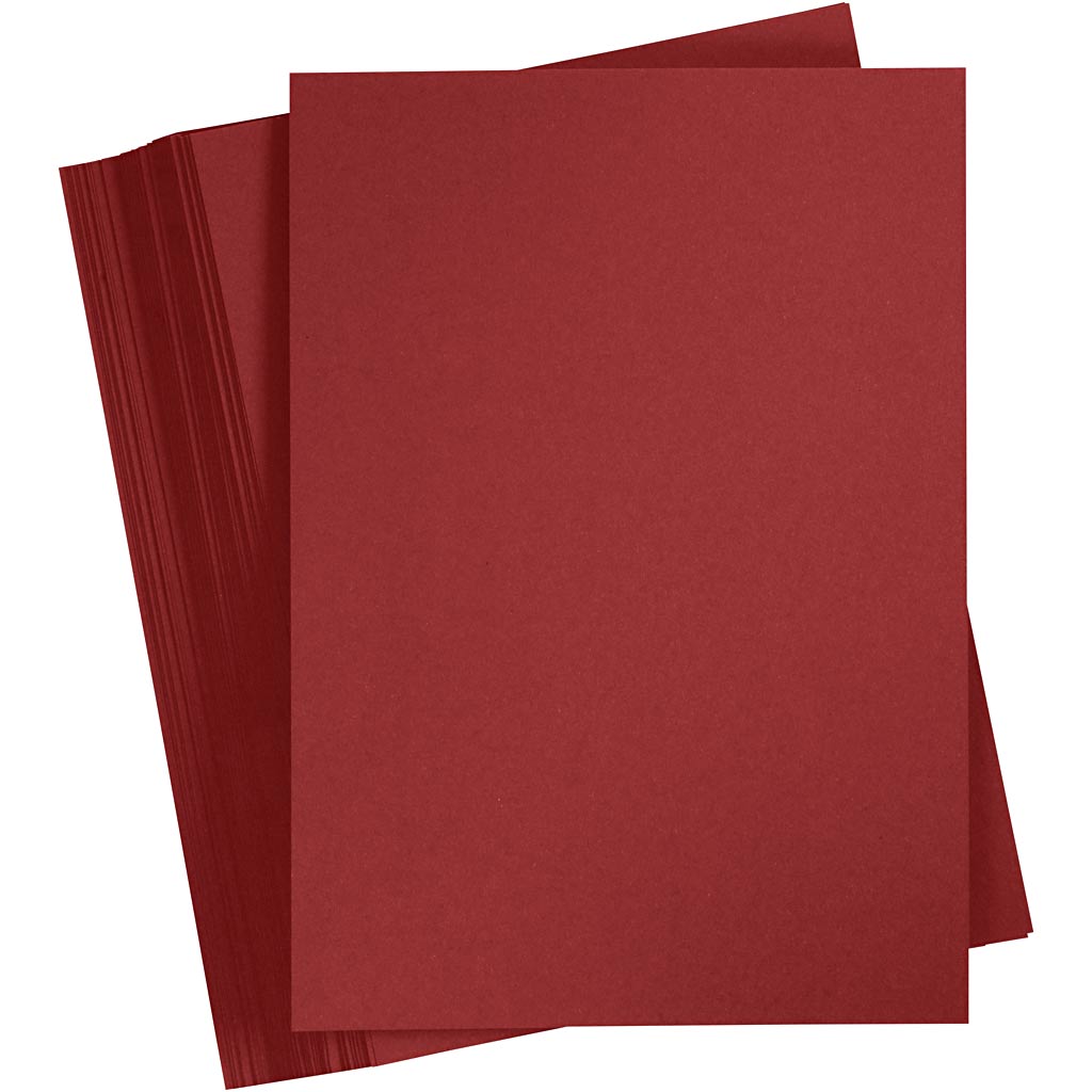 Carton coloré Creativ company, a4, feuille 210x297 mm, 180 gr, rouge foncé, 100 feuilles 1 boîte