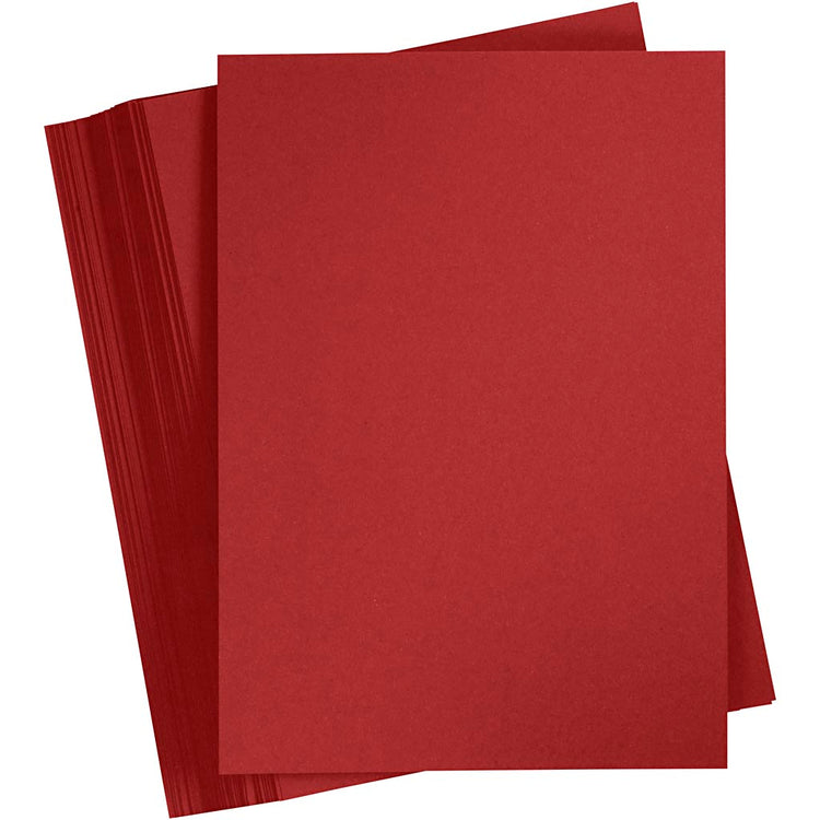 Carton coloré Creativ company, a4, feuille 210x297 mm, 180 gr, rouge foncé, 100 feuilles 1 boîte