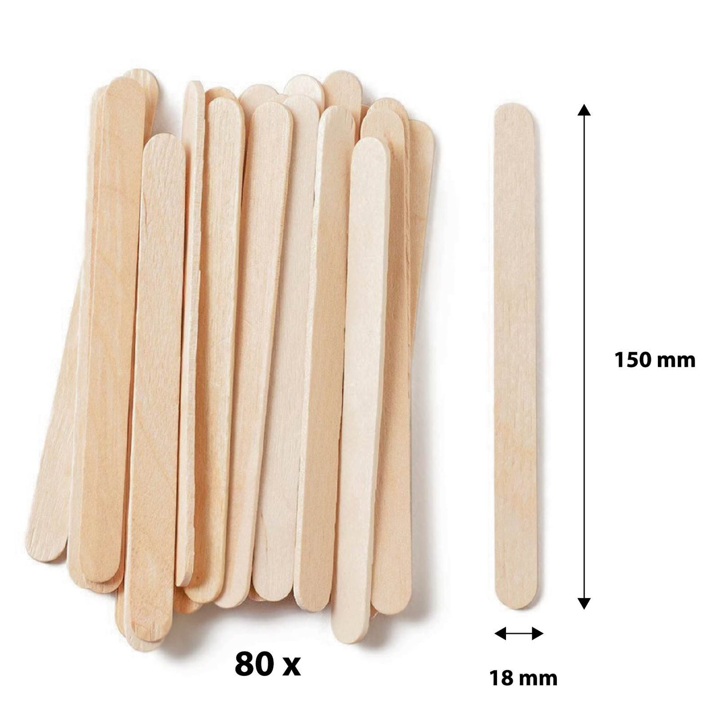 Vaessen creative • bâtonnets de glace 18x150mm 80 pcs.