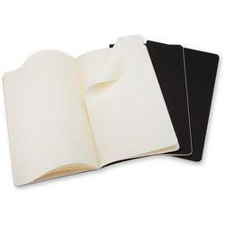 Carnets Moleskine - grand - vierge - noir - lot de 3