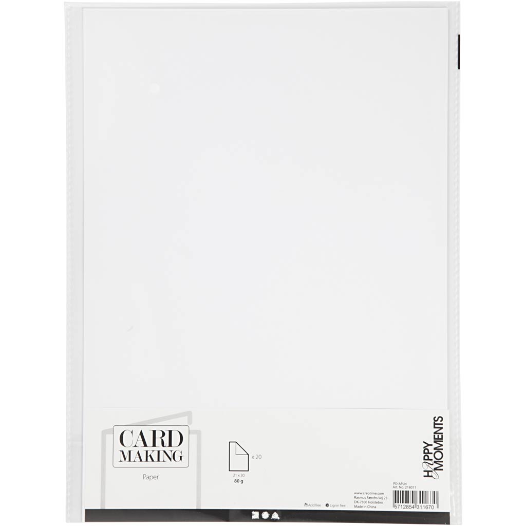 Papier blanc A4 80gr, 20st.