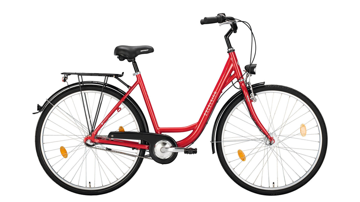 Vélo de ville Excelsior road cruiser alu nd (#1) vélo excels.road cruiser alu nd 28 46 3sp cb rouge