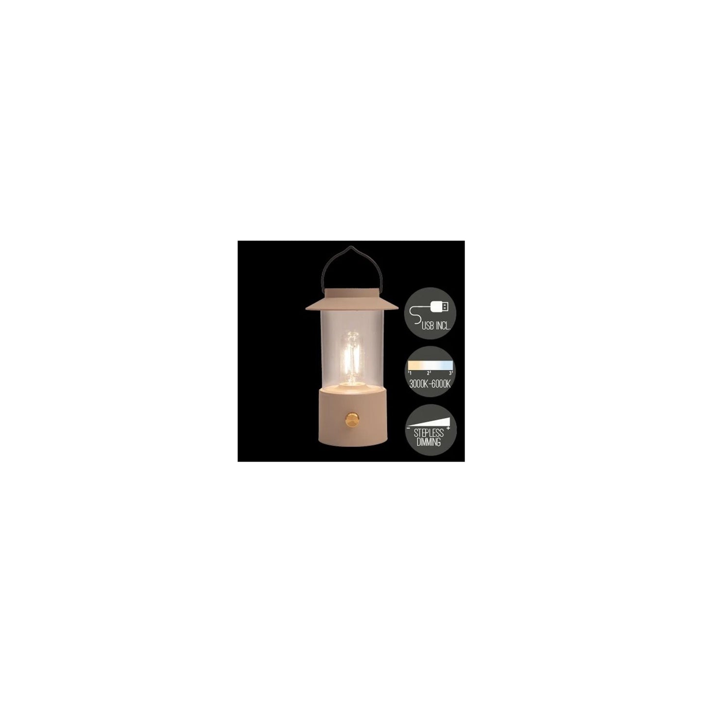 Anna's collection Lanterne LED sable 24x9cm sur USB