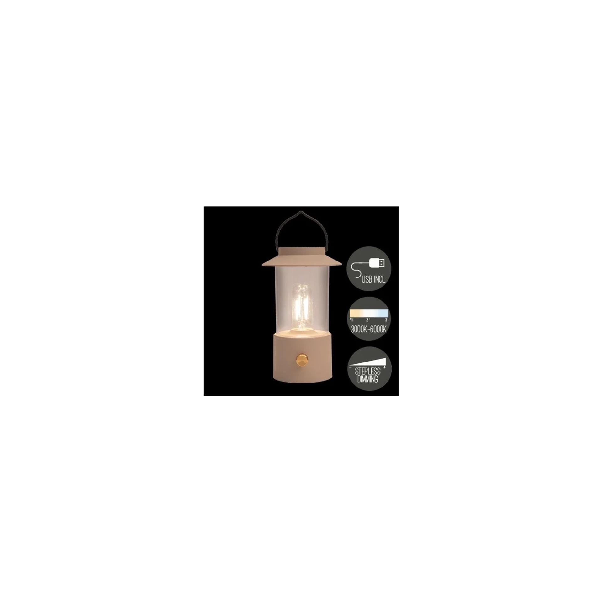 Anna's collection Lanterne LED sable 24x9cm sur USB