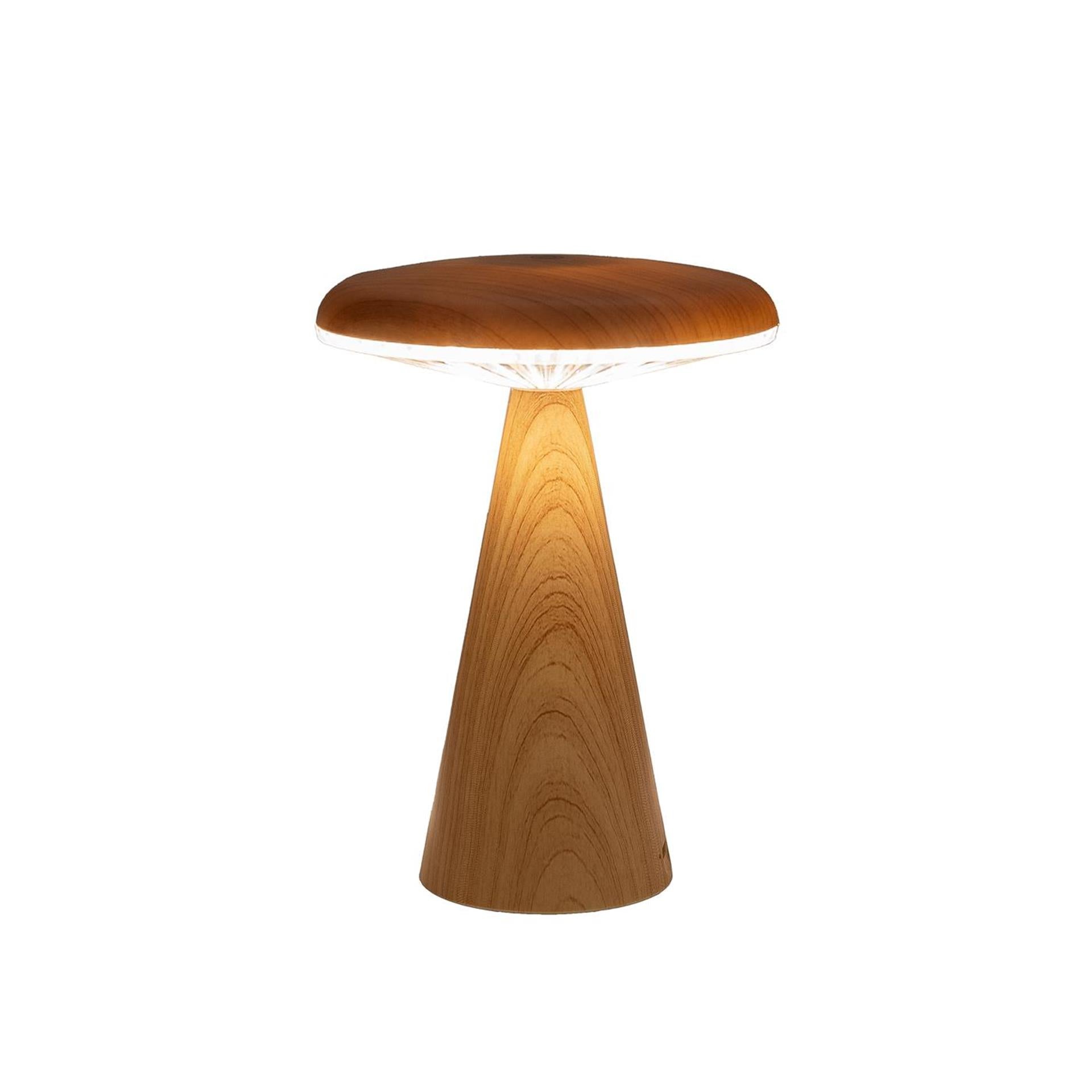 Lampe de table Anna's collection rechargeable USB bambou 20x12cm