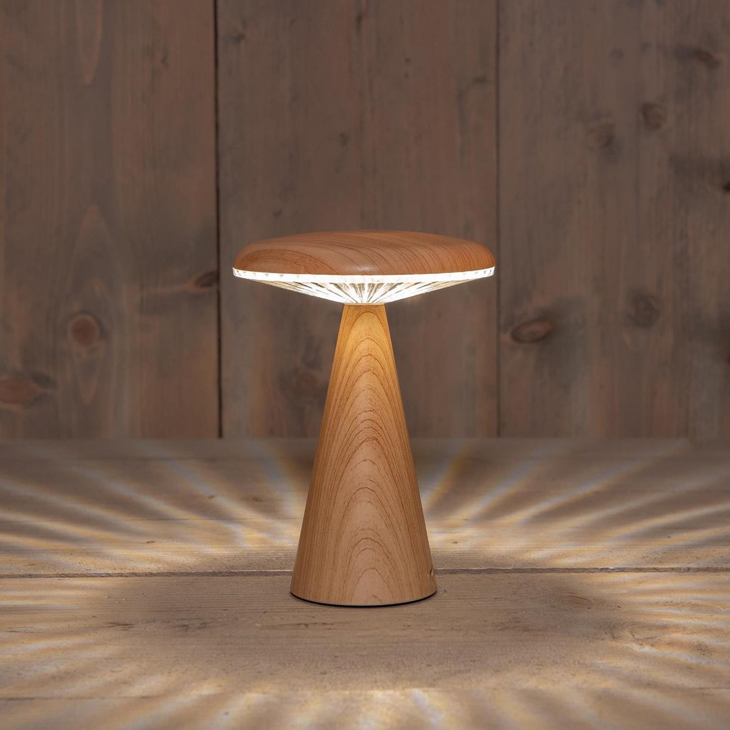 Lampe de table Anna's collection rechargeable USB bambou 20x12cm
