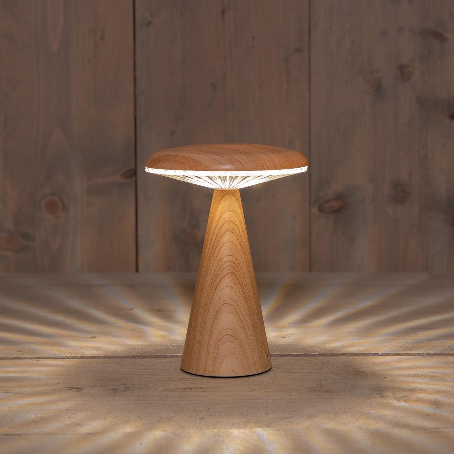 Lampe de table Anna's collection rechargeable USB bambou 20x12cm