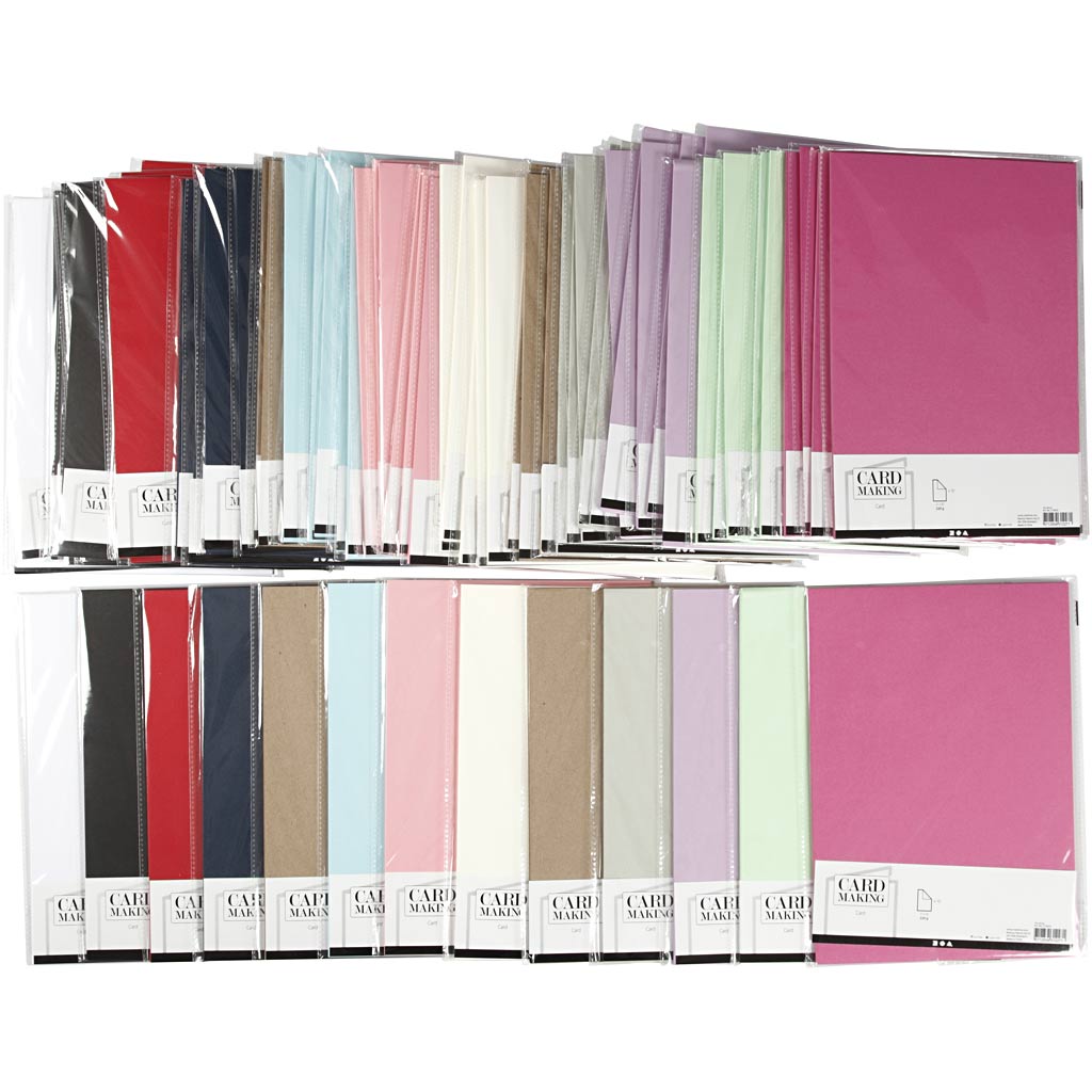Carton d'entreprise Creativ, a4, feuille 210x297 mm, 220 g, différentes couleurs, boîte 12x10 1 boîte