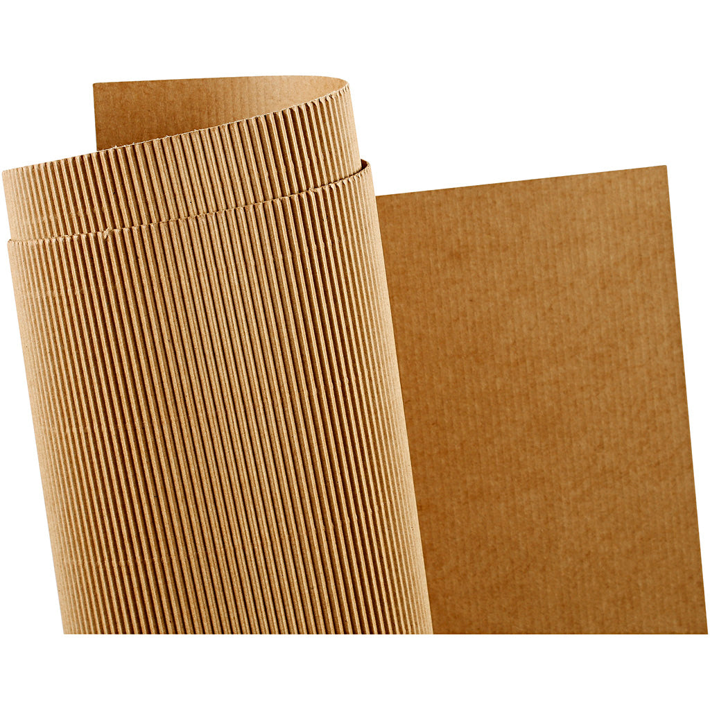 Carton ondulé de l'entreprise Creativ, feuille 50x70 cm, 120 gr, 10 feuilles 1 boîte