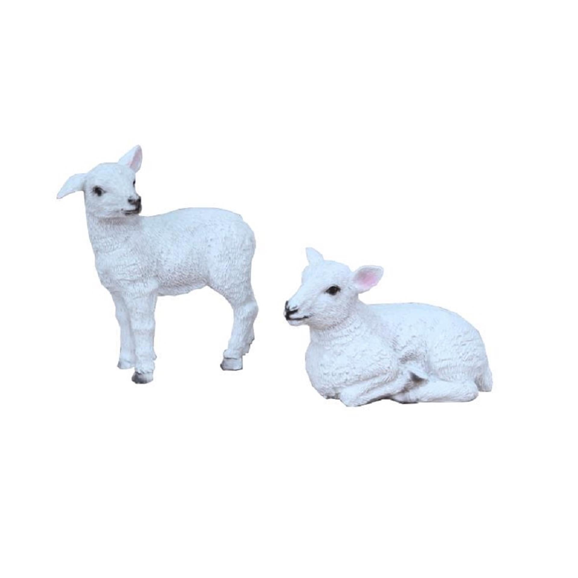 Gerkimex statue mouton polystone debout couché