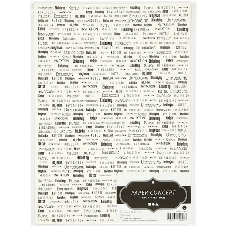 Papier kraft Creativ company, a4, feuille 210x297 mm, 100 gr, 10 feuilles 1 boîte