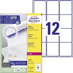 Étiquettes recyclées pour imprimantes laser quickpeel lr7164-100 63,5x72mm