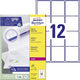 Étiquettes recyclées pour imprimantes laser quickpeel lr7164-100 63,5x72mm
