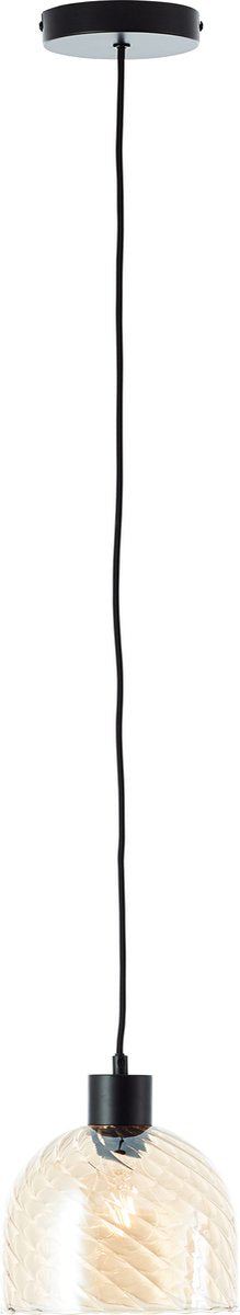 Brilliant casto - suspension - 1 lumière - e27 max 1x25w - verre - ambre - noir