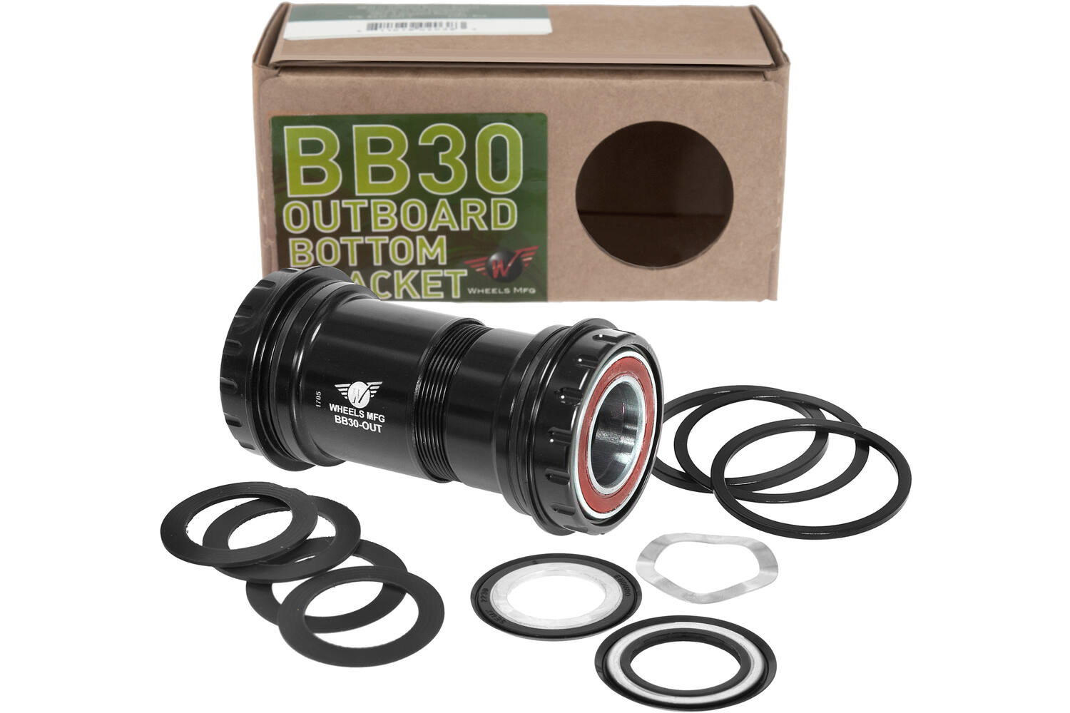 Roues de fabrication roues MFG BOTTER BRACKET BB30 Shimano 24 mm ACB noir