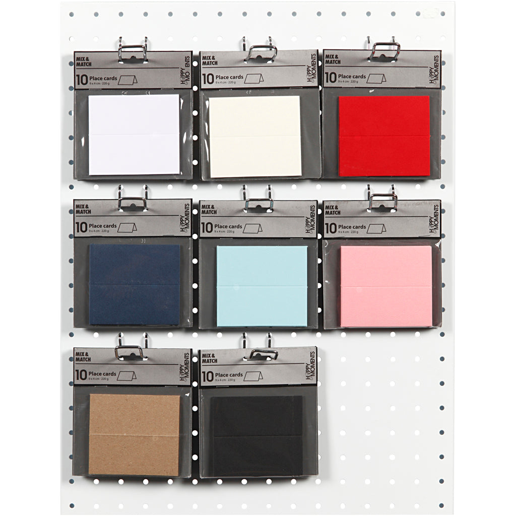 Cartes de visite d'entreprise Creativ, format 9x4 cm, 220 g, différentes couleurs, boîte 8x10 1 boîte