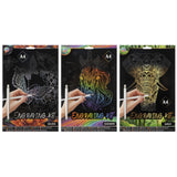 Moxy scratch art set a4 arc-en-ciel argent or - afbeelding 1