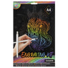 Moxy scratch art set a4 arc-en-ciel argent or