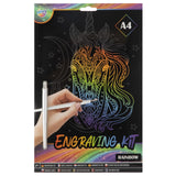 Moxy scratch art set a4 arc-en-ciel argent or - afbeelding 2