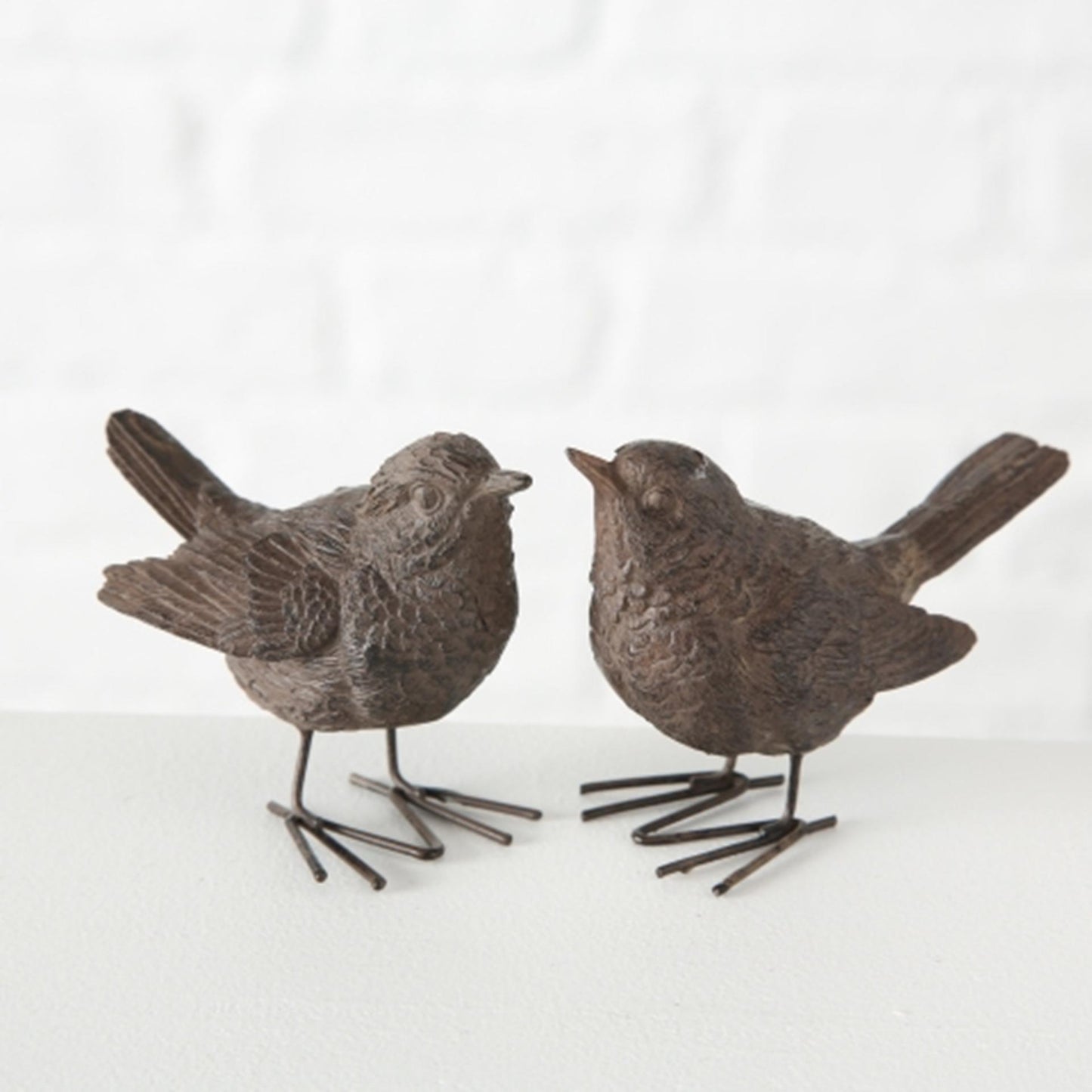 Boltze home figurine oiseau spatz h6cm polyrésine