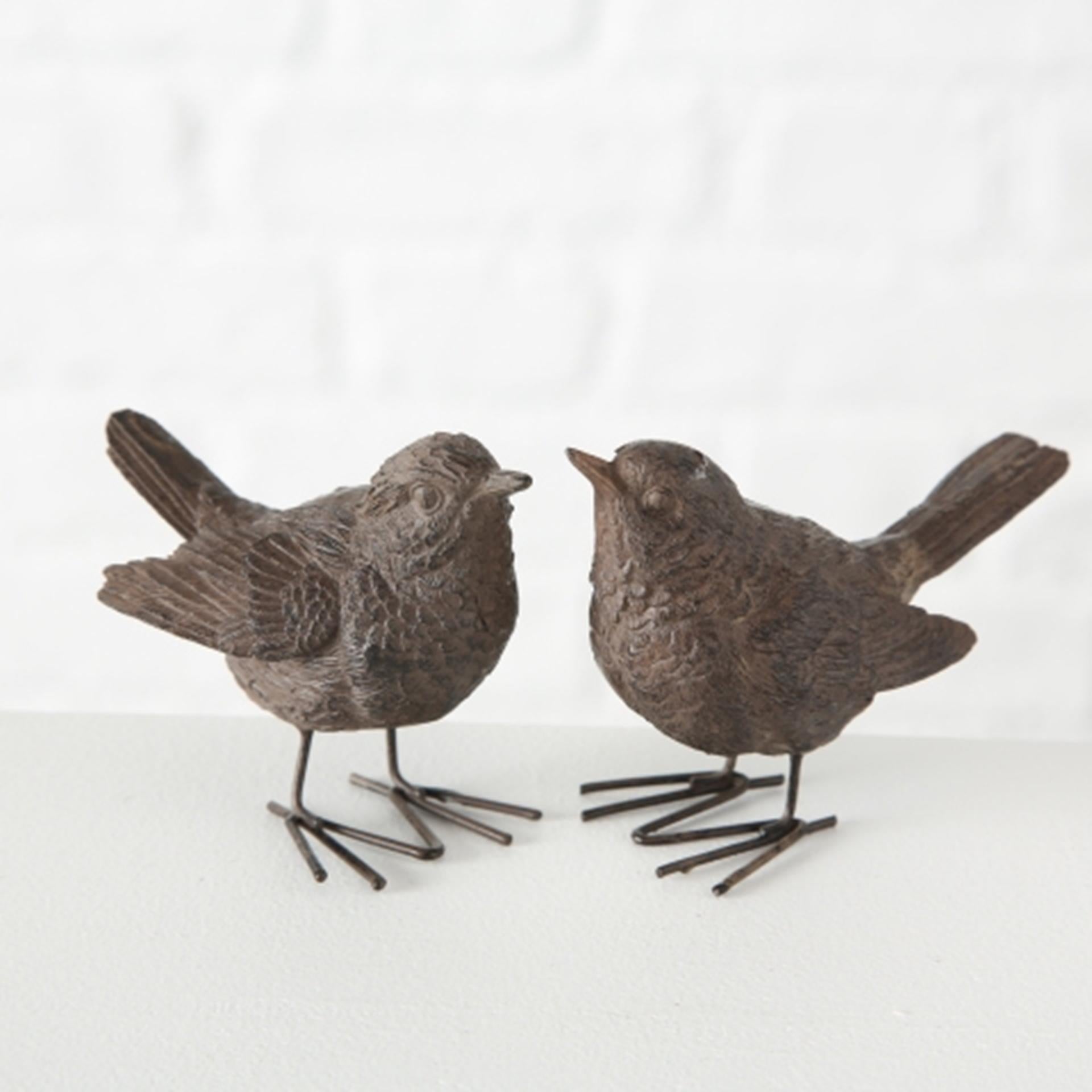 Boltze home figurine oiseau spatz h6cm polyrésine