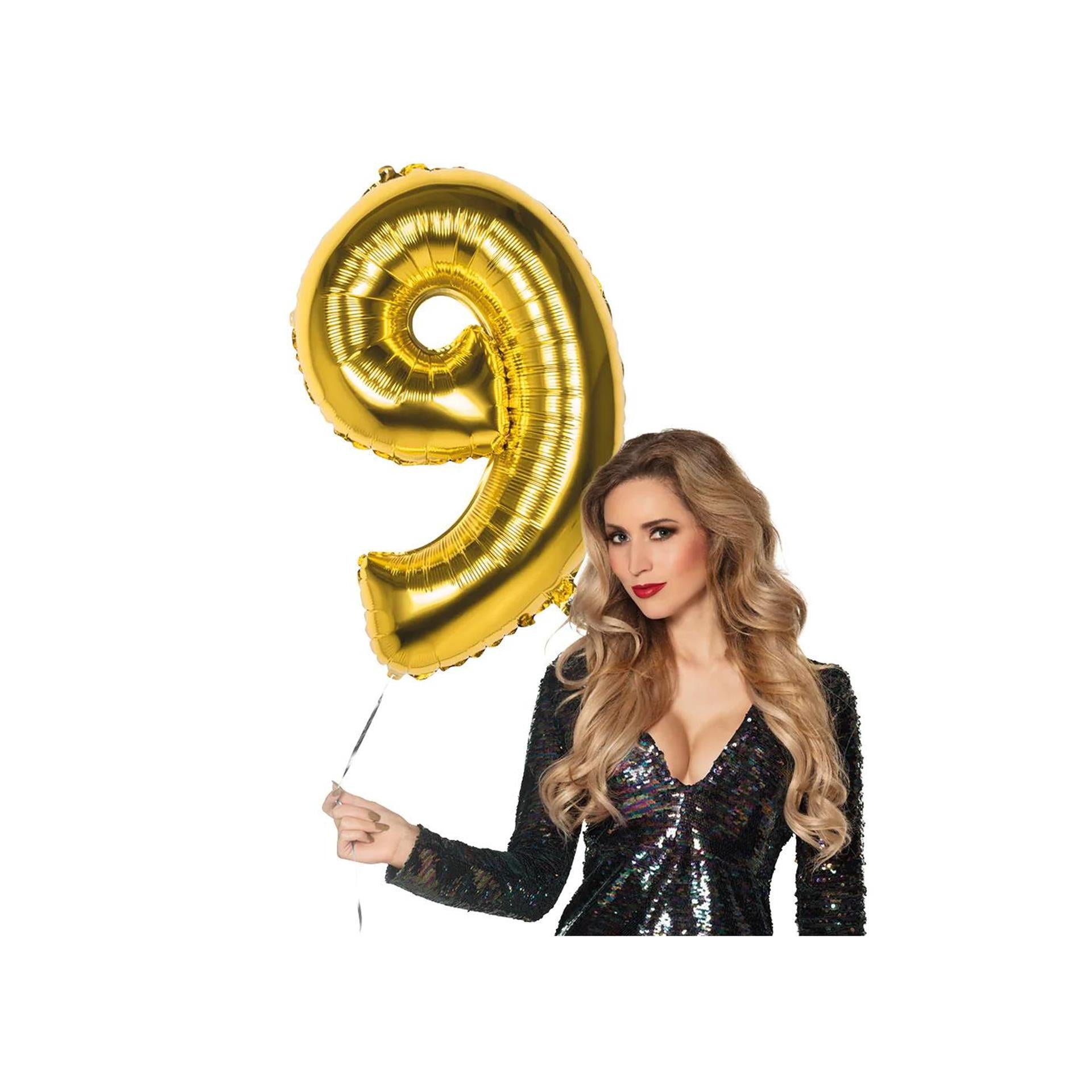 Boland ballon en aluminium 9 or 86cm