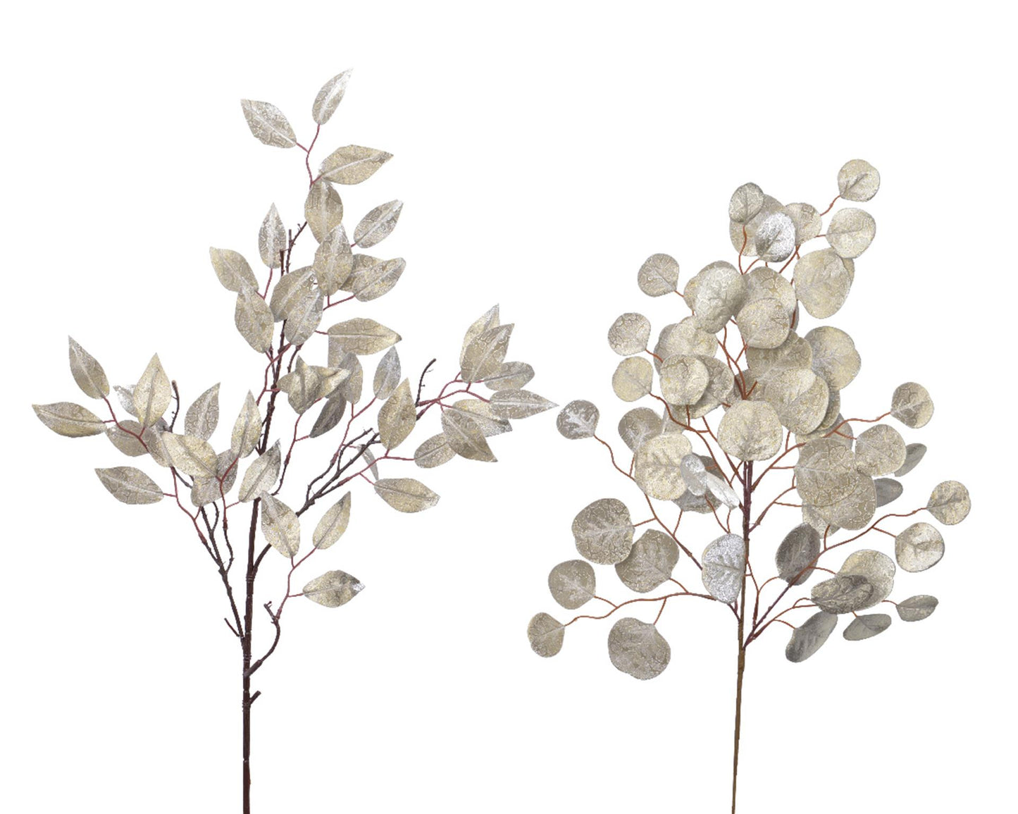 Decoris branche artificielle paillettes champagne 72cm
