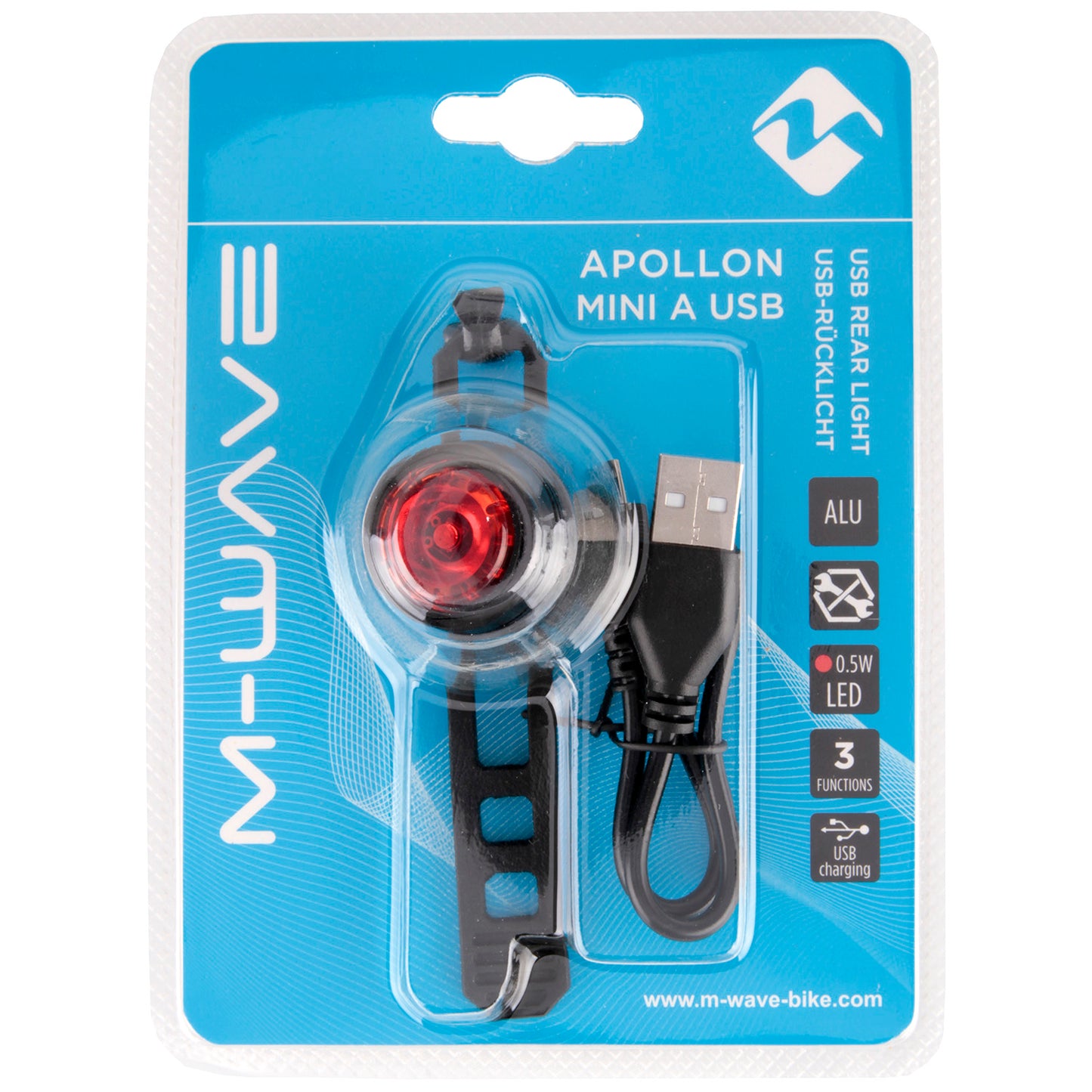 M-wave apollon mini a accumulateur usb clignotant