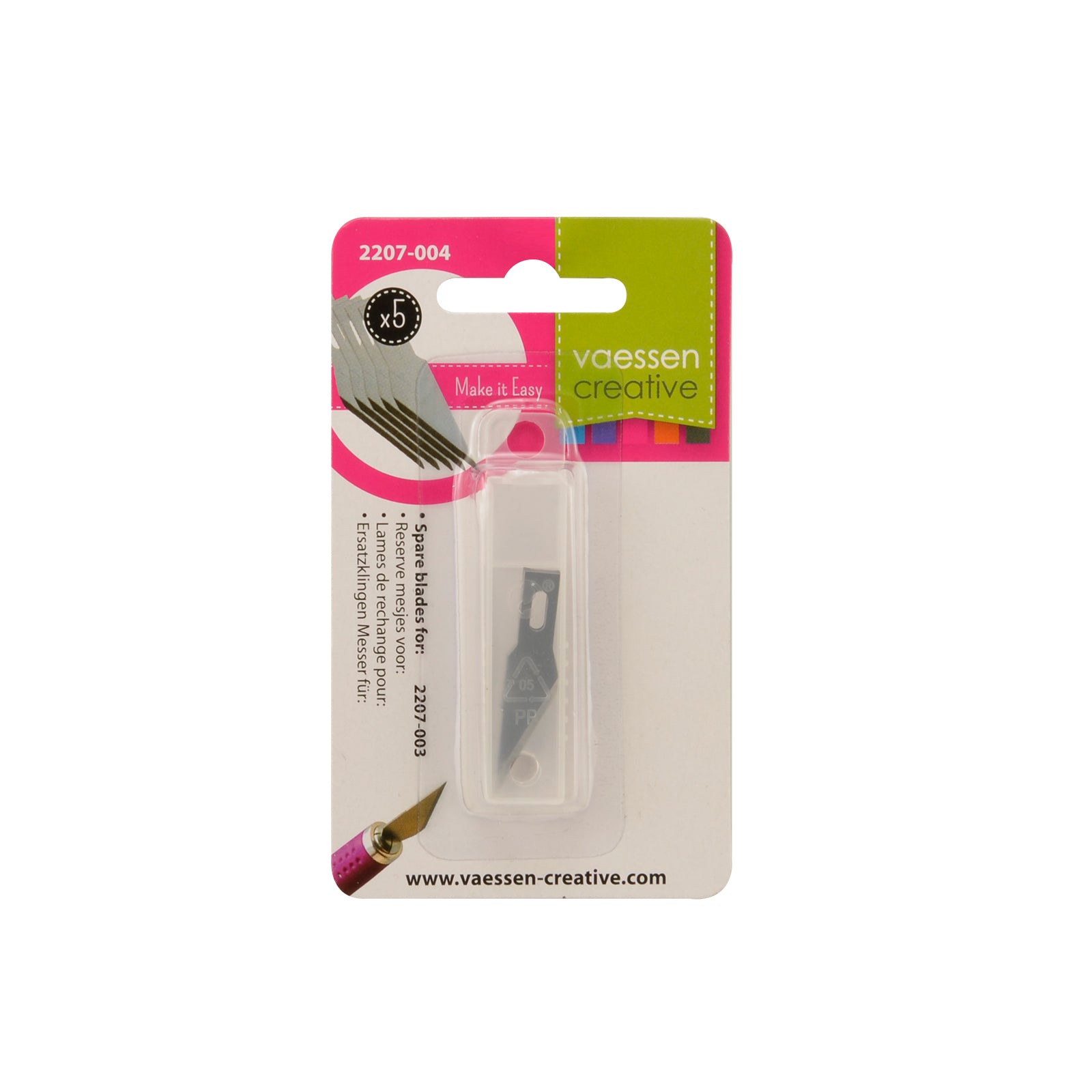 Vaessen creative • lames de rechange pour couteau hobby soft grip 5 pièces
