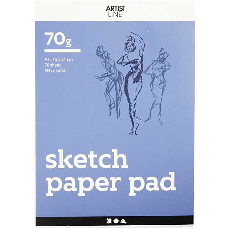 Carnet de croquis Creativ company, a5, feuille 148x210 mm, 70 g, blanc, 70 feuilles 1 boîte