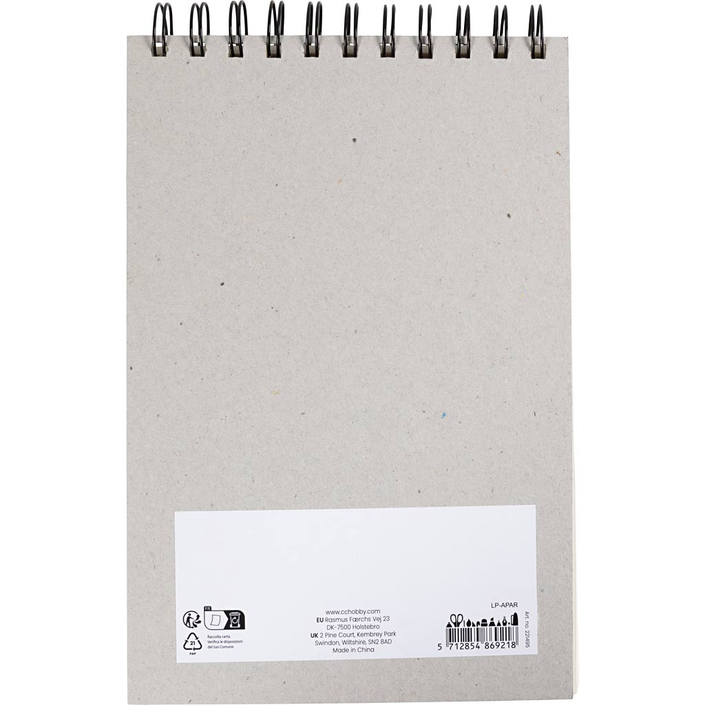 Creativ company bloc pour pastels à l'huile, a5, feuille 148x210 mm, 300 g, blanc, 15 feuilles 1 pièce