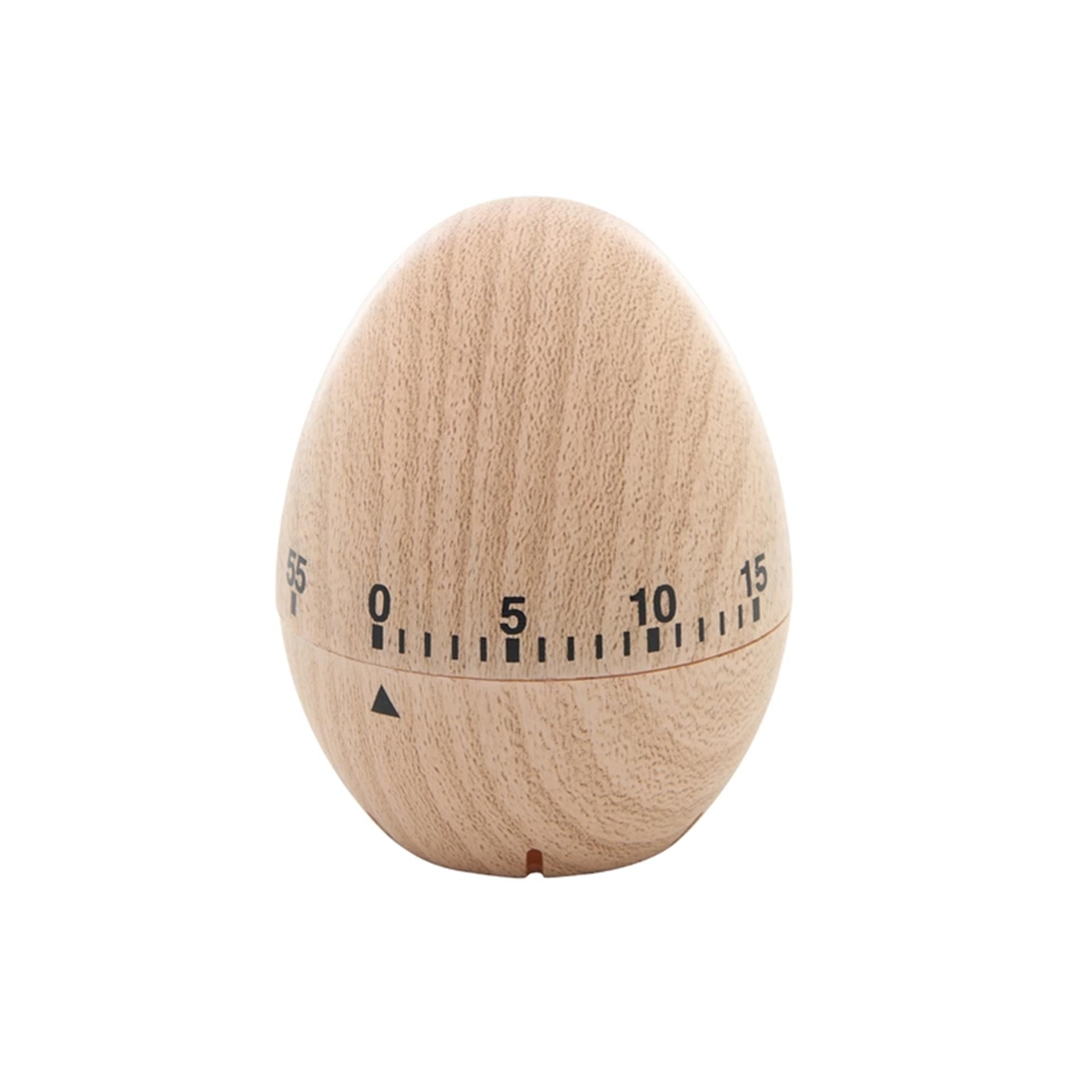 Minuteur de cuisine oeuf aspect bambou