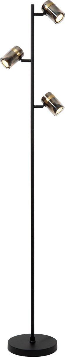 Lucide upton - lampadaire - 3xgu10 - fumé