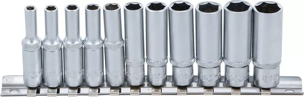Jeu de douilles hexagonales Bgs technic, profondes 1 4 af 4 - 13 mm 11 pcs.