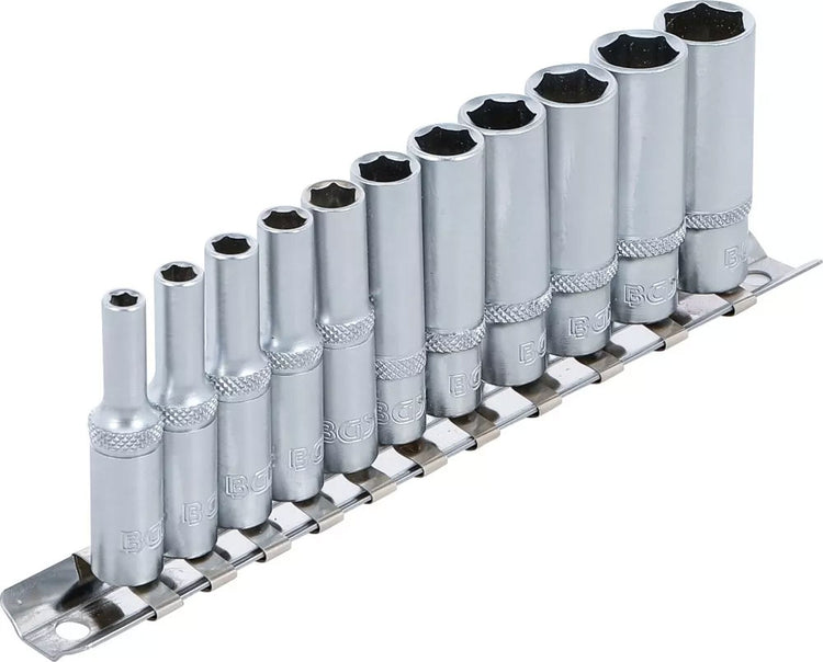 Jeu de douilles hexagonales Bgs technic, profondes 1 4 af 4 - 13 mm 11 pcs.