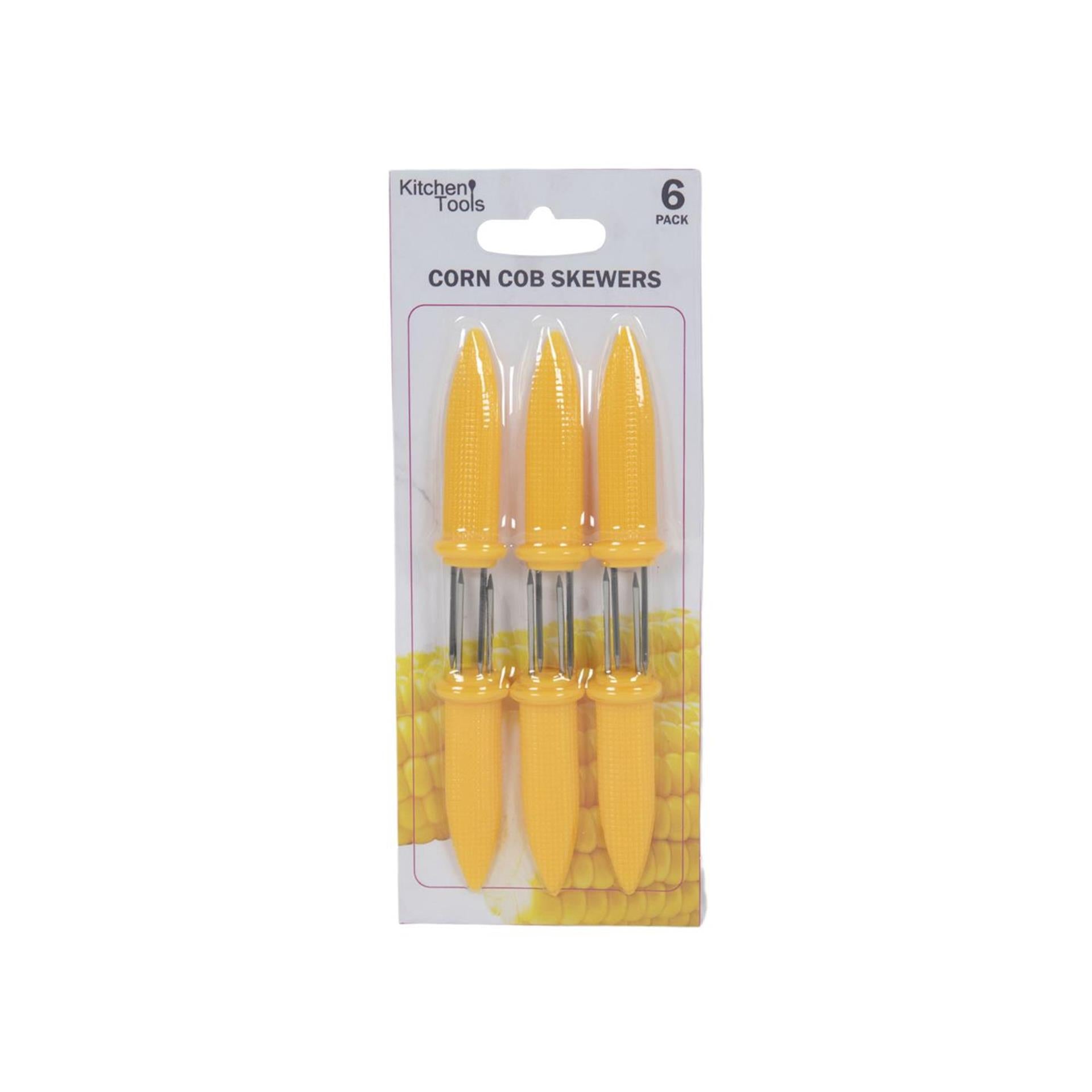Ustensiles de cuisine brochettes de maïs jaunes, paquet de 6