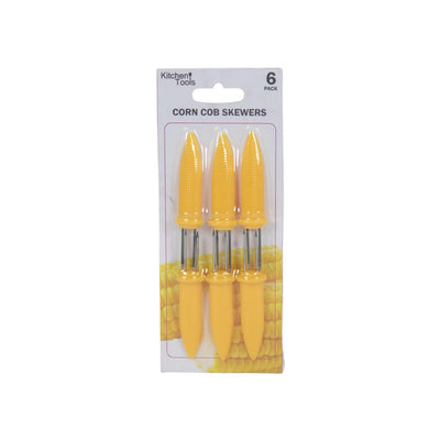 Ustensiles de cuisine brochettes de maïs jaunes, paquet de 6