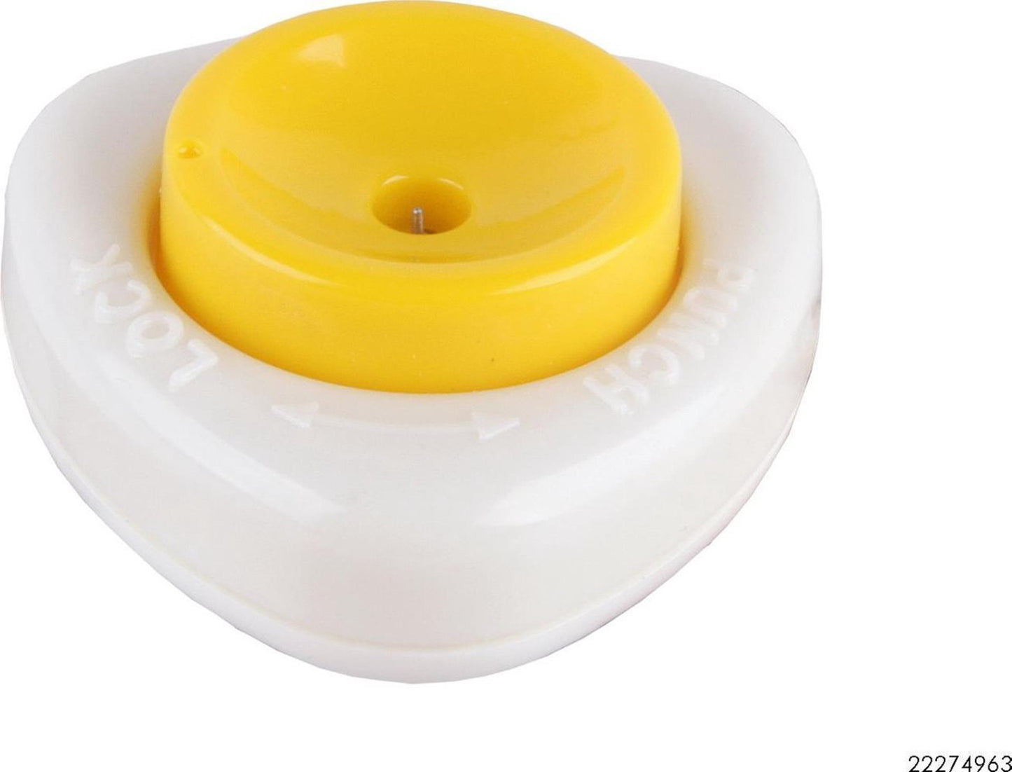 Ustensiles de cuisine perceur d'oeufs jaune blanc