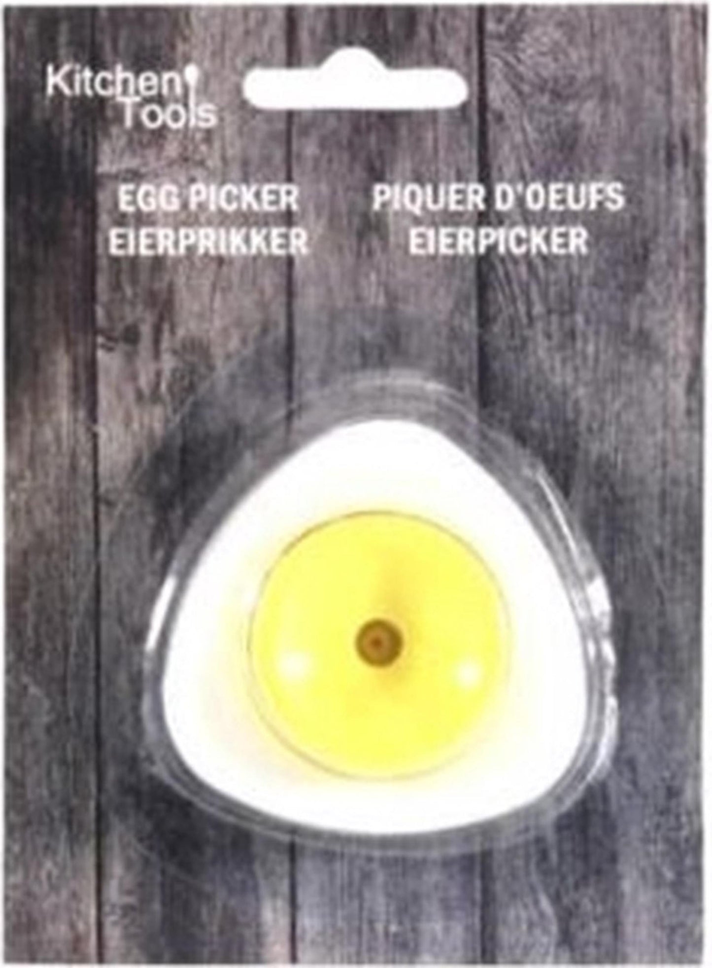 Ustensiles de cuisine perceur d'oeufs jaune blanc