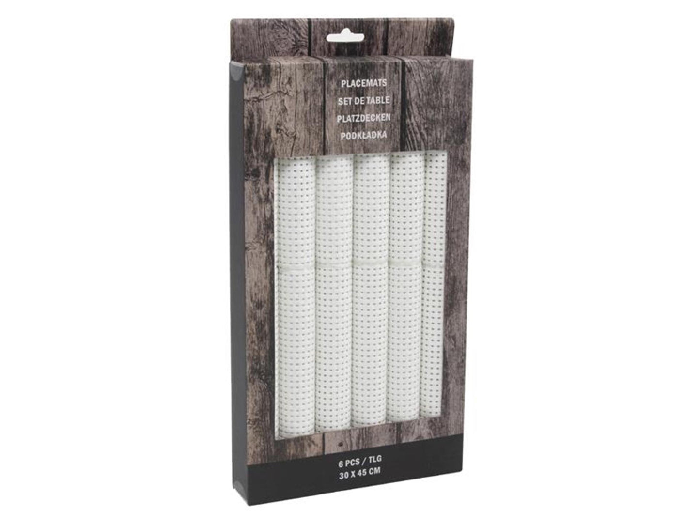 Svenska living set de table lot de 6 30x45cm poly blanc