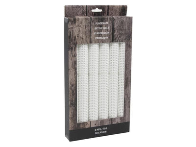 Svenska living set de table lot de 6 30x45cm poly blanc