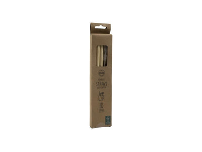 Pailles pour ustensiles de cuisine en bambou 20cm 10 pièces dans une boîte