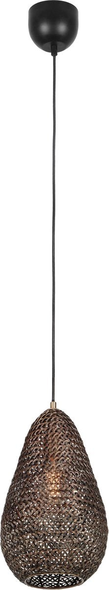 Trio ziva - lampe suspendue - vieux laiton - excl. 1x e27 4 w - montage au plafond - réglable en hauteur