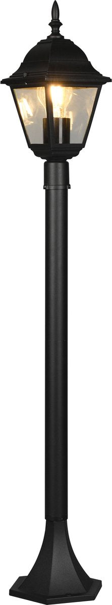 Trio livenza - lampadaire - noir mat - excl. 1x e27 4w - éclairage extérieur - ip44